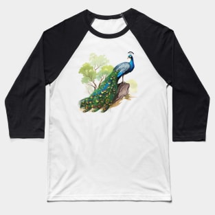 Peafowl Baseball T-Shirt